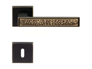 ZEN FUSION - Brass door handle with lock _ LINEA CALI'